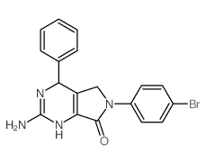 7H-Pyrrolo[3,4-d]pyrimidin-7-one,2-amino-6-(4-bromophenyl)-1,4,5,6-tetrahydro-4-phenyl- picture