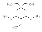 (1,4-diethyl-3,5-dimethoxy-1-cyclohexa-2,5-dienyl)methanol结构式