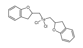 bis[2-(2,3-dihydrobenzofuranyl)methyl]tellurium dichloride Structure