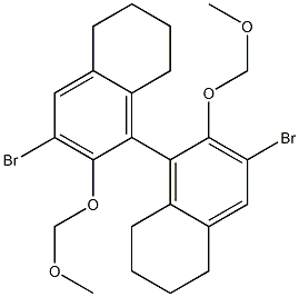 (R)-3,3'-二溴-2,2'-双(甲氧基甲氧基)-5,5',6,6',7,7',8,8'-八氢联萘结构式