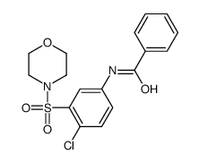 N-(4-chloro-3-morpholin-4-ylsulfonylphenyl)benzamide结构式