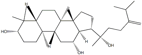 24-Methylene-3β,12β,20-dammaranetriol structure