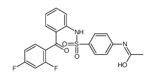 N-[4-[[2-(2,4-difluorobenzoyl)phenyl]sulfamoyl]phenyl]acetamide结构式