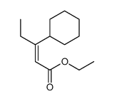 ethyl 3-cyclohexylpent-2-enoate结构式