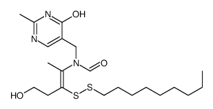 N-[(Z)-5-hydroxy-3-(nonyldisulfanyl)pent-2-en-2-yl]-N-[(2-methyl-6-oxo-1H-pyrimidin-5-yl)methyl]formamide Structure