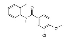 Benzamide, 3-chloro-4-methoxy-N-(2-methylphenyl) Structure