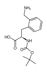 (R)-N-tert-butyloxycarbonyl(2-aminomethylphenyl)alanine Structure