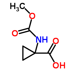 Cyclopropanecarboxylic acid, 1-[[(Methoxy)carbonyl]amino]- Structure