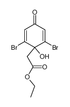 ethyl 2-(2,6-dibromo-1-hydroxy-4-oxocyclohexa-2,5-dien-1-yl)acetate Structure