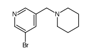 3-溴-5-(哌啶-1-基甲基)吡啶结构式