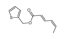 thiophen-2-ylmethyl hexa-2,4-dienoate Structure