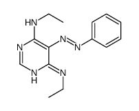 4-N,6-N-diethyl-5-phenyldiazenylpyrimidine-4,6-diamine Structure