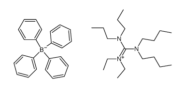 1,1-Dibutyl-2,2-diethyl-3,3-dipropylguanidinium-tetraphenylborat结构式