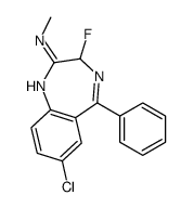 7-chloro-3-fluoro-N-methyl-5-phenyl-3H-1,4-benzodiazepin-2-amine Structure