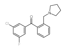 3-CHLORO-5-FLUORO-2'-PYRROLIDINOMETHYL BENZOPHENONE结构式