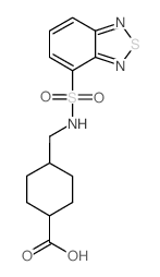 4-{[(2,1,3-benzothiadiazol-4-ylsulfonyl)amino]methyl}cyclohexanecarboxylic acid structure