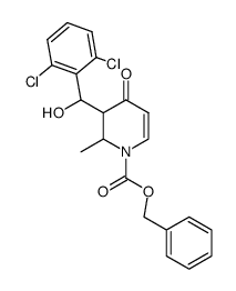 1-benzyloxycarbonyl-3-((2,6-dichlorophenyl)hydroxymethyl)-2,3-dihydro-2-methylpyridin-4(1H)-one Structure