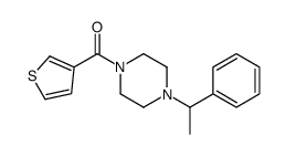 [4-(1-phenylethyl)piperazin-1-yl]-thiophen-3-ylmethanone Structure