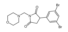 3-(3,5-dibromophenyl)-1-(morpholin-4-ylmethyl)pyrrolidine-2,5-dione结构式