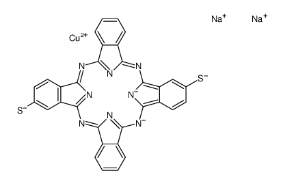 [29H,31H-phthalocyanine-2,16-dithiolato(2-)-N29,N30,N31,N32]copper, disodium salt Structure