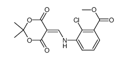 methyl 2-chloro-3-[(2,2-dimethyl-4,6-dioxo-1,3-dioxan-5-ylidene)methylamino]benzoate结构式