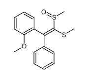 methyl 2-(2-methoxyphenyl)-1-methylsulfinyl-2-phenylethenyl sulfide结构式