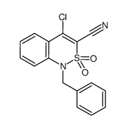 1-benzyl-4-chloro-1H-2,1-benzothiazine-3-carbonitrile-2,2-dioxide Structure