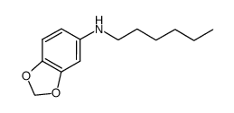 N-hexylbenzo[d][1,3]dioxol-5-amine Structure