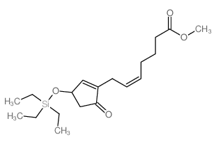 (Z)-METHYL 7-(5-OXO-3-((TRIETHYLSILYL)OXY)CYCLOPENT-1-EN-1-YL)HEPT-5-ENOATE structure