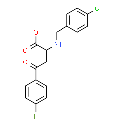 2-[(4-Chlorobenzyl)amino]-4-(4-fluorophenyl)-4-oxobutanoic acid structure