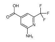 2-amino-6-(trifluoromethyl)pyridine-4-carboxylic acid结构式