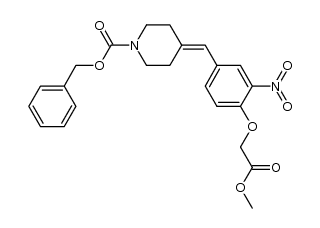 benzyl 4-[4-(2-methoxy-2-oxoethoxy)-3-nitrobenzylidene]piperidine-1-carboxylate结构式