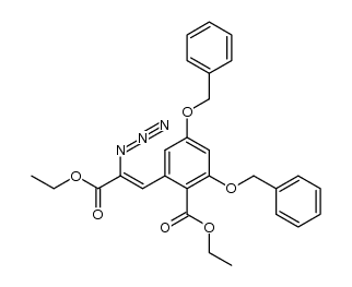 ethyl 2-azido-3-(3,5-dibenzyloxy-2-ethoxycarbonylphenyl)-propenoate Structure