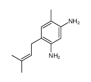 4-methyl-6-(3-methylbut-2-enyl)benzene-1,3-diamine结构式