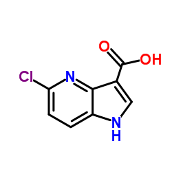 5-chloro-1H-pyrrolo[3,2-b]pyridine-3-carboxylic acid结构式