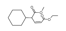 (Z)-ethyl 4-carbomethoxy-4-cyclohexyl-2-butenoate结构式