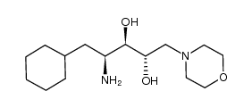 (2S,3R,4S)-4-Amino-5-cyclohexyl-1-morpholino-2,3-pentanediol结构式