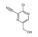 3-chloro-6-(hydroxymethyl)pyrazine-2-carbonitrile结构式