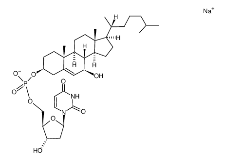 sodium 5'-(2'-deoxyuridylyl) 3-(7β-hydroxycholesteryl) monophosphate结构式