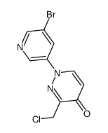 1-(5-bromopyridin-3-yl)-3-(chloromethyl)pyridazin-4(1H)-one Structure