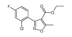 ethyl 3-(2-chloro-4-fluorophenyl)-5-methylisoxazole-4-carboxylate结构式