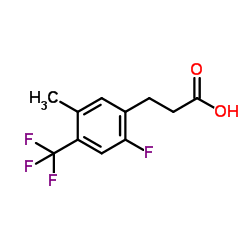 3-[2-Fluoro-5-methyl-4-(trifluoromethyl)phenyl]propanoic acid图片