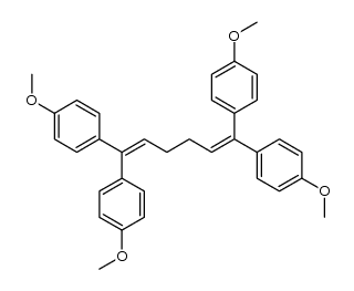 1,1,6,6-Tetrakis(4-methoxyphenyl)-1,5-hexadiene结构式