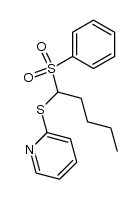 1-phenylsulfonyl-1-(pyridin-2-ylthio)pentane结构式