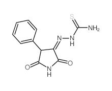 Hydrazinecarbothioamide,2-(2,5-dioxo-4-phenyl-3-pyrrolidinylidene)- Structure