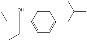 3-[4-(2-methylpropyl)phenyl]pentan-3-ol structure