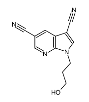 1-(3-Hydroxypropyl)-1H-pyrrolo[2,3-b]pyridine-3,5-dicarbonitrile结构式