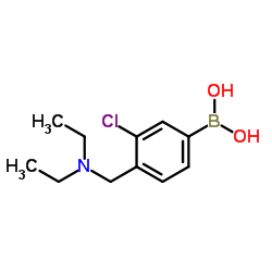 (3-chloro-4-((diethylamino)Methyl)phenyl)boronic acid structure