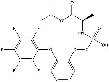 (R)-isopropyl 2-(((S)-(perfluorophenoxy)(phenoxy)phosphoryl)aMino)propanoate结构式