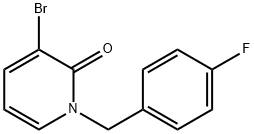 3-Bromo-1-(4-fluorobenzyl)pyridin-2(1H)-one结构式
